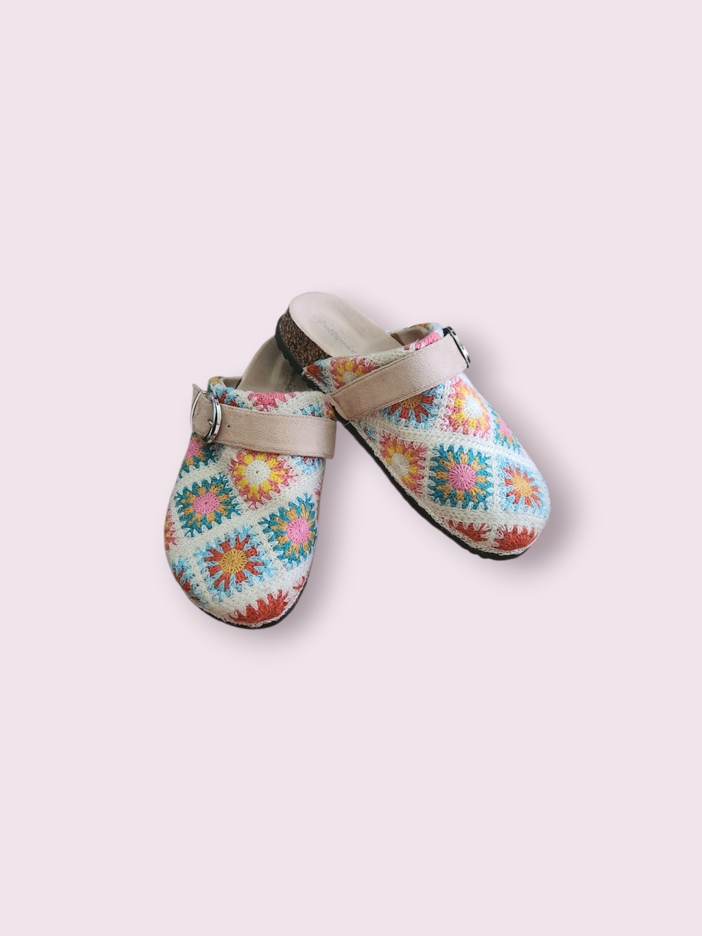 Colorful Crochet Pattern Slip On Clogs - Picture 2 of 3